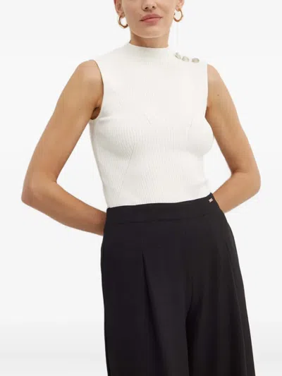 Marciano Button-detail Tank Top In White