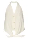 Marciano Button-front Tie-front Top In White