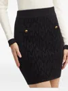 Marciano Button-jacquard Mini Skirt In Black