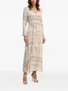 Marciano Buttoned Belted Maxi Dress In Neutral