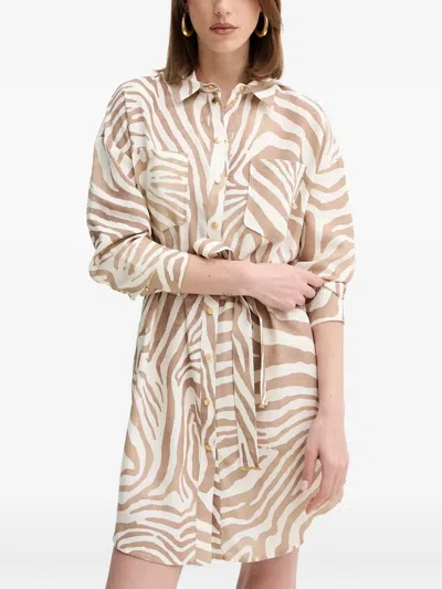 Marciano By Guess Minikleid Mit Animal-print In Brown