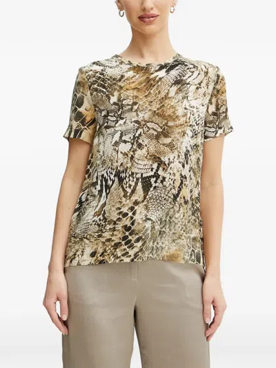 Marciano By Guess T-shirt Mit Animal-print In Brown