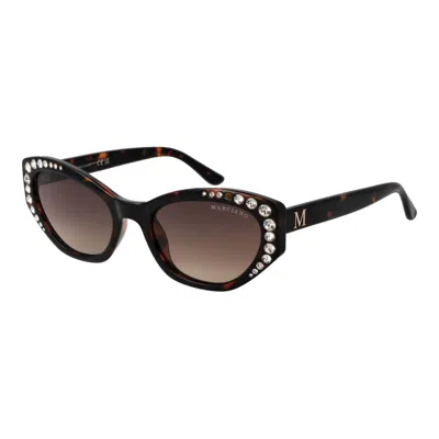 Marciano By Guess Brown Plastic Sunglasses In Black