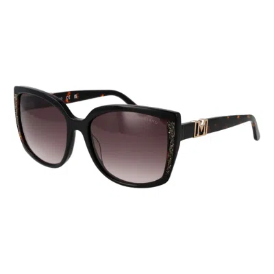 Marciano By Guess Brown Plastic Sunglasses In Black