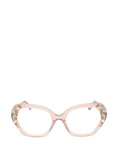 Marciano By Guess Crystal-embellished Cat-eye Glasses In Brown