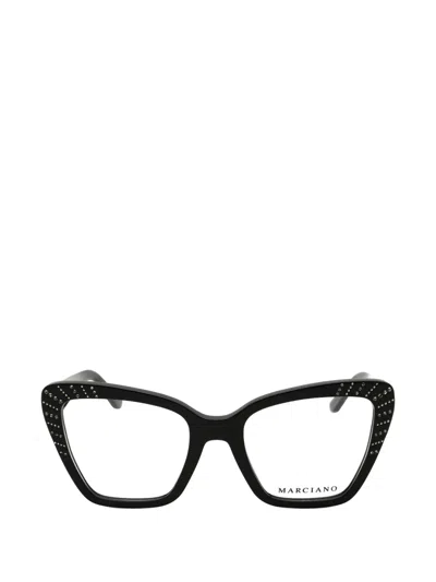 Marciano By Guess Crystal-embellished Cat-eye Glasses In Black