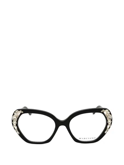 Marciano By Guess Crystal-embellished Cat-eye Glasses In Black