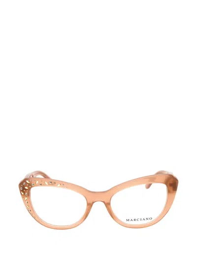 Marciano By Guess Crystal-embellished Cat-eye Glasses In Red