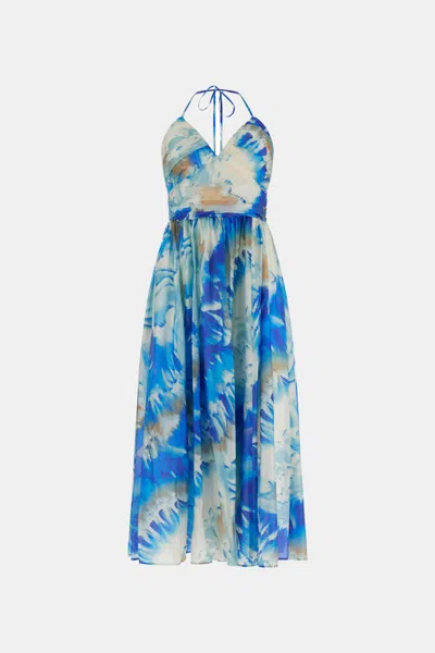 Marciano By Guess Dress With Floral Print Woman Blue