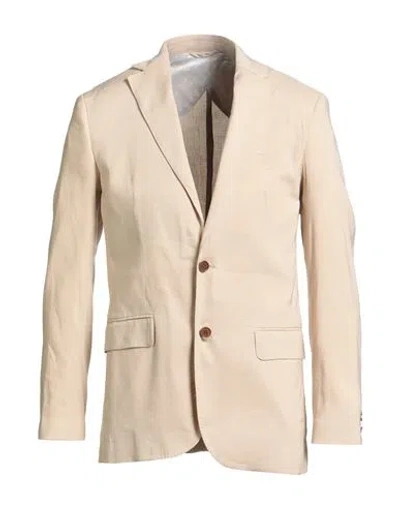 Marciano By Guess Man Blazer Beige Size 38 Linen, Viscose, Elastane In Neutral