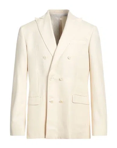 Marciano By Guess Man Blazer Cream Size 42 Viscose, Polyester, Cotton In Neutral