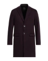 Marciano By Guess Man Coat Dark Purple Size 46 Cotton, Wool In Purple