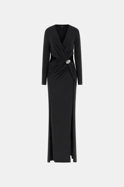 Marciano By Guess Maxi Asymmetrical Dress Black Woman