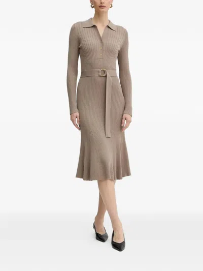 Marciano By Guess Geripptes Midikleid In Brown