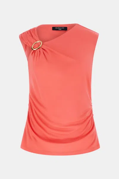 Marciano By Guess Top Asymmetric Coral Woman In Orange