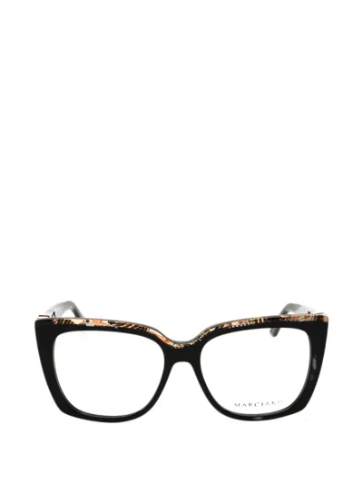 Marciano By Guess Tortoiseshell-effect Cat-eye Frame Glasses In Black