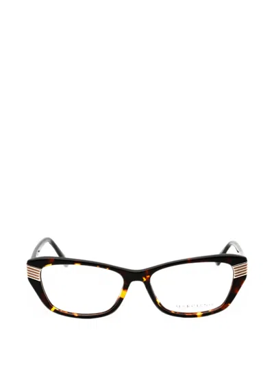 Marciano By Guess Tortoiseshell-effect Rectangle-frame Glasses In Black