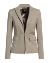 Marciano By Guess Woman Blazer Khaki Size 10 Cotton, Polyamide, Elastane In Beige