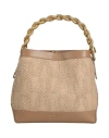 Marciano By Guess Woman Handbag Sand Size - Leather, Textile Fibers In Beige