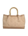 Marciano By Guess Woman Handbag Sand Size - Leather, Textile Fibers In Beige
