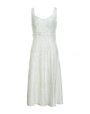 Marciano By Guess Woman Midi Dress White Size 10 Polyester, Viscose, Elastane In Gray