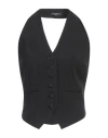 Marciano By Guess Woman Tailored Vest Black Size 8 Viscose, Cotton In Black