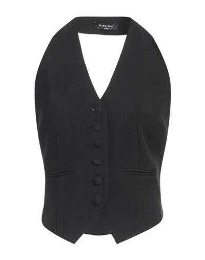 Marciano By Guess Woman Tailored Vest Black Size 8 Viscose, Cotton