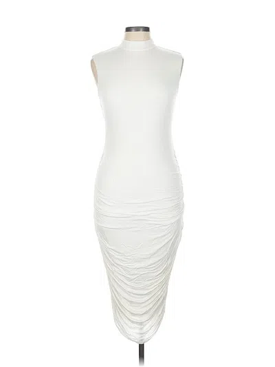 Pre-owned Marciano Cocktail Dress In White