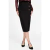 Marciano Dalia Button Detail Midi Skirt In Black