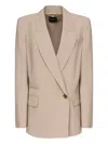 Marciano Double-breasted Gold-button Blazer In Neutral