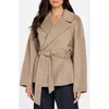 Marciano Ellla Wool Blend Wrap Coat In Brown