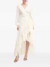 Marciano Elsa Ruffled Maxi Dress In Neutral