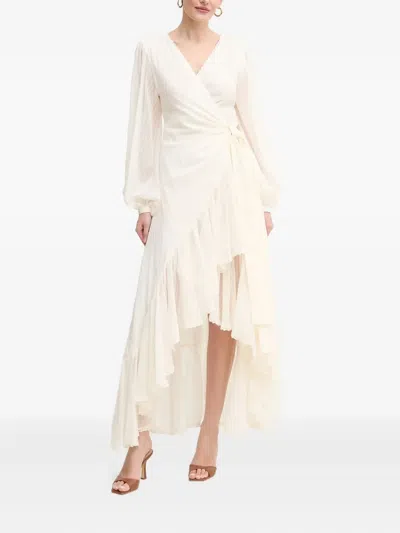 Marciano Elsa Ruffled Maxi Dress In Neutral