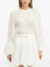 Marciano Elsa Tie Ruffled Blouse In White