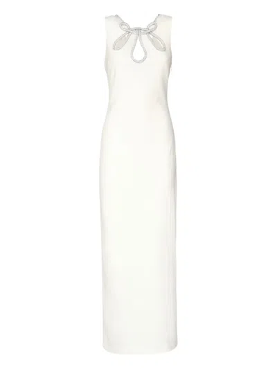 Marciano Embellished-neckline Maxi Dress In White