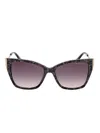 Marciano Glitter-embellished Cat-eye Sunglasses In Black