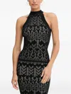 Marciano Halter-neck Geometric Top In Black