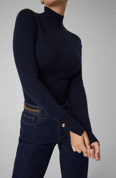 Marciano Helsinki Cashmere Blend Turtleneck Sweater In Daring Ocean