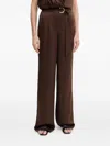Marciano Iva Logo-plaque Trousers In Brown