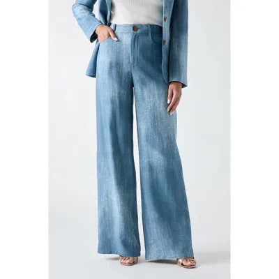 Marciano Jen Denim Effect Pants In Blue