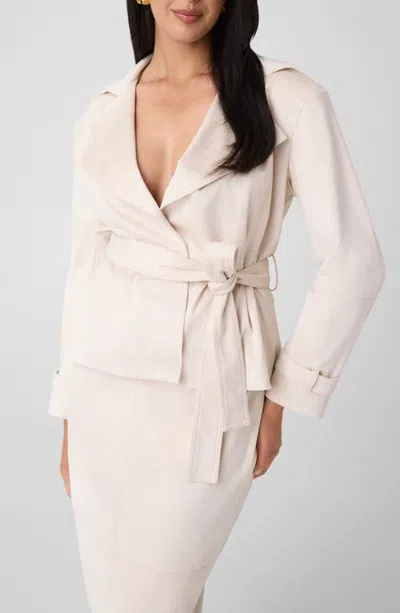 Marciano Layla Faux Suede Jacket In White