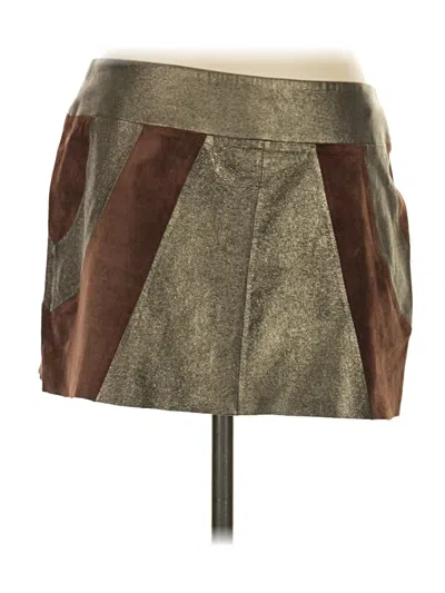 Pre-owned Marciano Leather Skirt In Brown