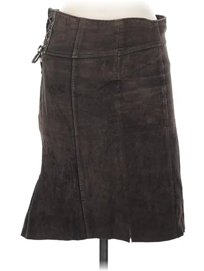 Pre-owned Marciano Leather Skirt In Brown