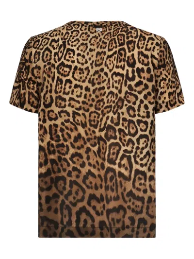 Marciano Leopard-print Short-sleeve T-shirt In Brown