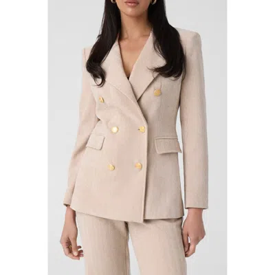Marciano Lille Double Breasted Blazer In Neutral