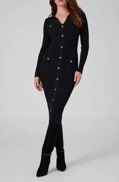 Marciano Lima Ribbed Sweater-dress In Black