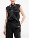 Marciano Linda Tie-detail Blouse In Black