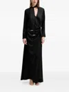 Marciano Linda Tie-detail Wrap Maxi Dress In Black