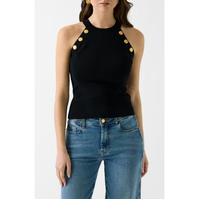 Marciano Loli Button Sweater Tank In Black