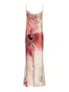 Marciano Long Dress  With Application In Silver